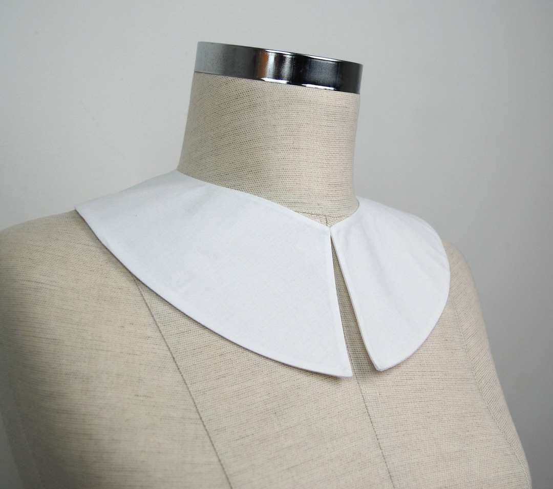 Detachable White Collar Peter Pan Collar Hand Made From Fine Cotton