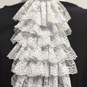Lace Victorian jabot and wrist cuffs set Jabot and wrist cuffs pirate accessories costume set Vampire dress outfit Mad Hatter costume image 4