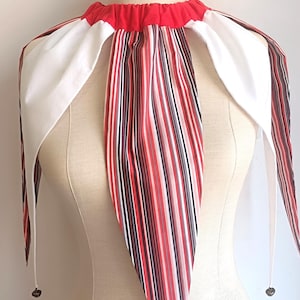 Clown pointed collar Jester Harlequin collar Halloween Circus neck collar red & white Pierrot cosplay , pierrot costume halloween cosplay