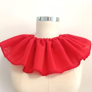 Red clown Ruffle collar Harlequin Halloween costume accessories ,Clown party hat ,Ruffle Circus collar , Cosplay clown halloween costume