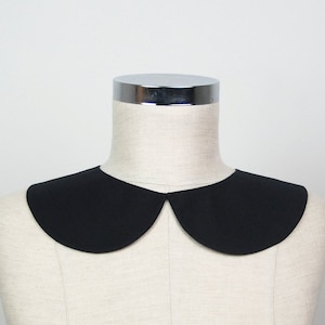 Abnehmbarer schwarzer Bubikragen Verstellbarer Kragen Halskette Kragen Accessoire Addams Familie schwarzer Kragen