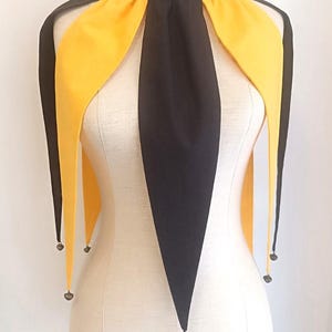 Jester pointed collar Clown Harlequin black yellow collar Halloween Circus neck collar cosplay ,pierrot halloween clown cosplay