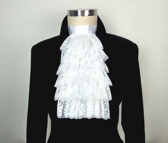 Jabot Victoriaanse Jabot Witte Jabot kraag Etsy België