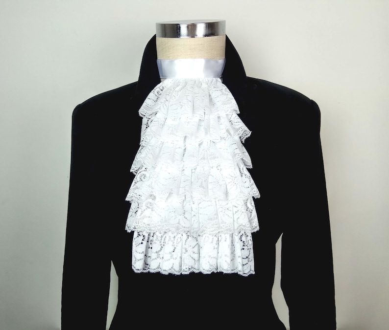 Lace Jabot Victorian Jabot White Jabot collarPirate Etsy