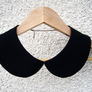 Detachable black Peter Pan Collar Adjustable collar Necklace Collar accessory Addams family black collar image 4