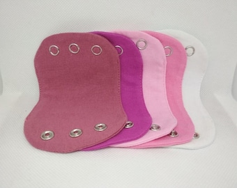 Handgjorda babybodyförlängare, mjuk bomull, rosa set (5-pack)