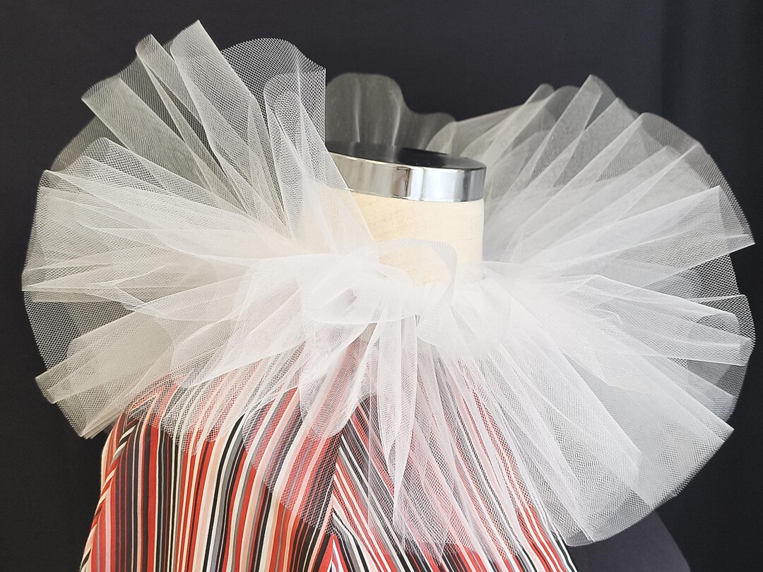 Circus Clown Ruffle Collar, Harlequin Pierrot Neck Ruff, Victorian ...