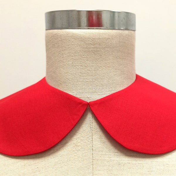 Detachable red collar, Peter Pan red Collar, Removable collar, Collar Necklace
