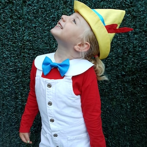 Pinocchio costume detachable collar and hat Pinocchio accessory hat and collar  Pinocchio outfir accessories White Collar and hat