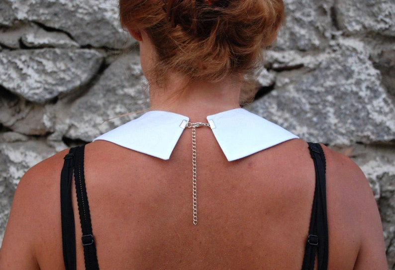 Detachable Peter Pan Collar, White Collar Necklace,Vintage collar ,White Peter Pan Collar zdjęcie 9