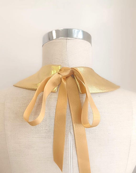 Golden Collar and Cuffs Set - Handmade Adjustable Costume Accessories for Halloween, Egyptian Pharaoh, Disco, Elvis, Cosplay, Cabaret Golden Collar and Cuffs Set - Handmade Adjustable Costume Accessories for Halloween, Egyptian Pharaoh, Disco, Elvis, Cosplay, Cabaret