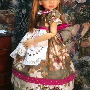 Big Stella “ watercolor pansies” for Connie Lowe 20” bjd doll. [NO DOLL] Ready to ship .