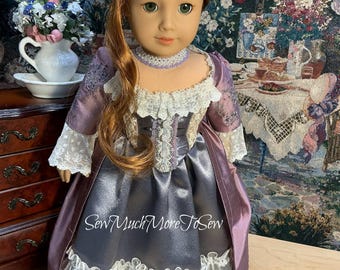 American girl 18" Elegant Edwardian Silk  Ensemble   Made to order . [NO DOLL]