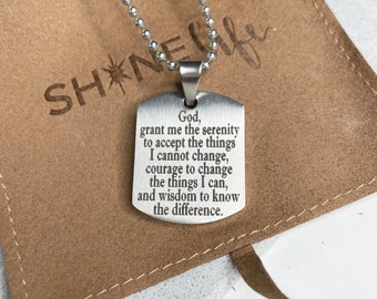 Serenity Prayer Necklace