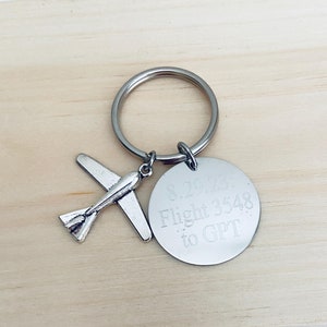 Personalized Airplane Key Chain. Flight Attendant Key Chain. Long Distance Relationship Key Chain. Boyfriend Girlfriend Key Chain.Pilot Gift