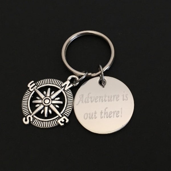 Personalized Compass Key Chain. Stainless Steel Key Chain. Customized Couples Key Chain. I Would Be Lost Without You Key Chain. Friendship.