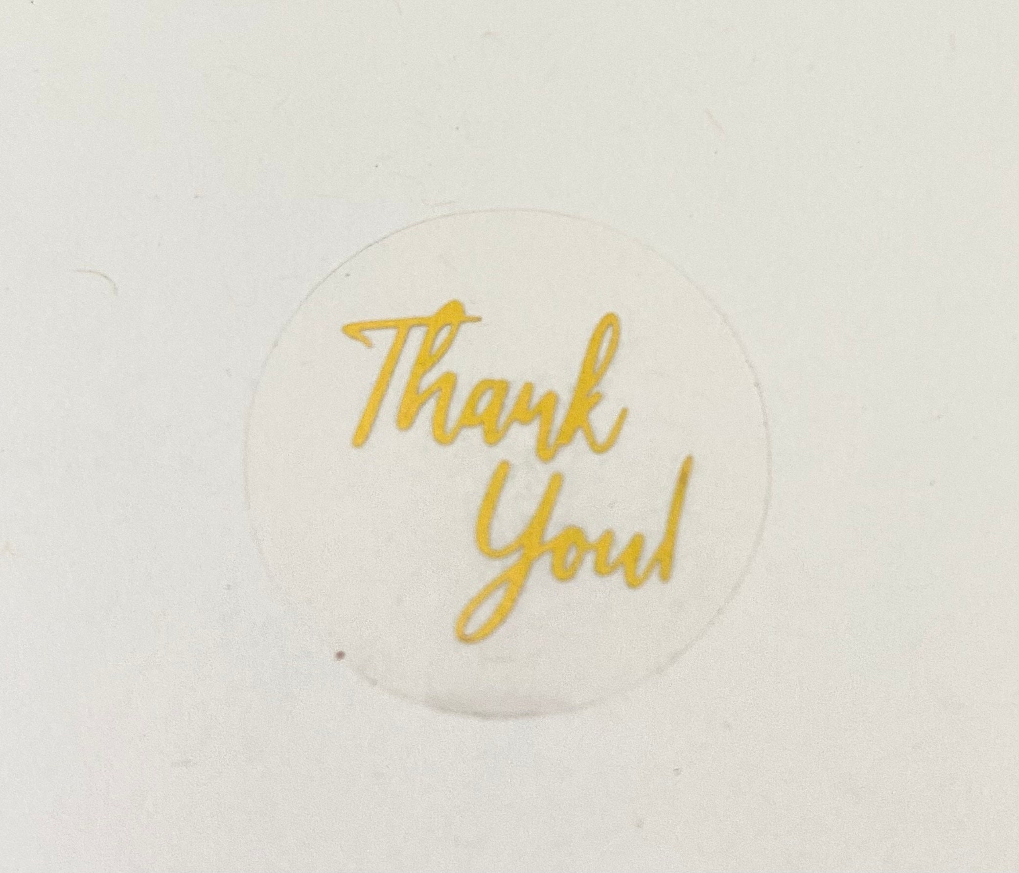 Gold Thank You Stickers.Self Adhesive Transparent | Etsy