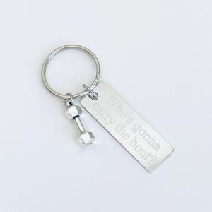 Dumbbell Key Chain. Personalized Dumbbell. Trainer Appreciation Gift. Workout Key Chain. Inspirational Key Chain. Weight Lifting Key Chain.
