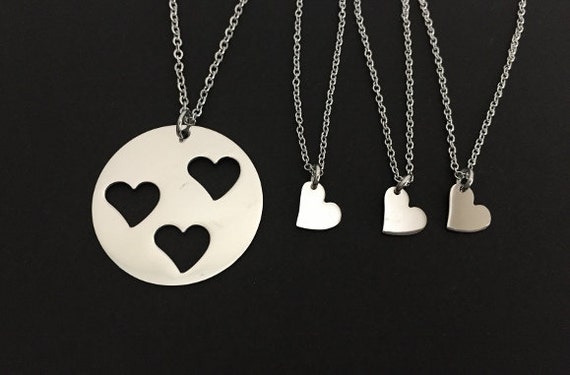 Mother and 3 daughter necklace discount
