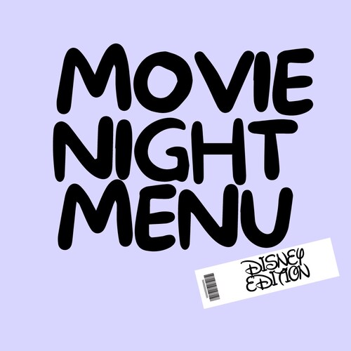 38 Dinner and a Movie Menus Dinner Date Ideas Family Etsy
