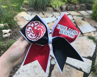 House Targaryen Inspired Cheer Bow