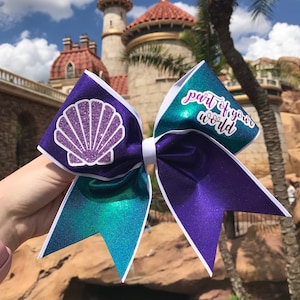 Ariel Part of Your World Little Mermaid Inspired Cheer Bow