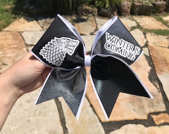 House Stark Inspired Cheer Bow