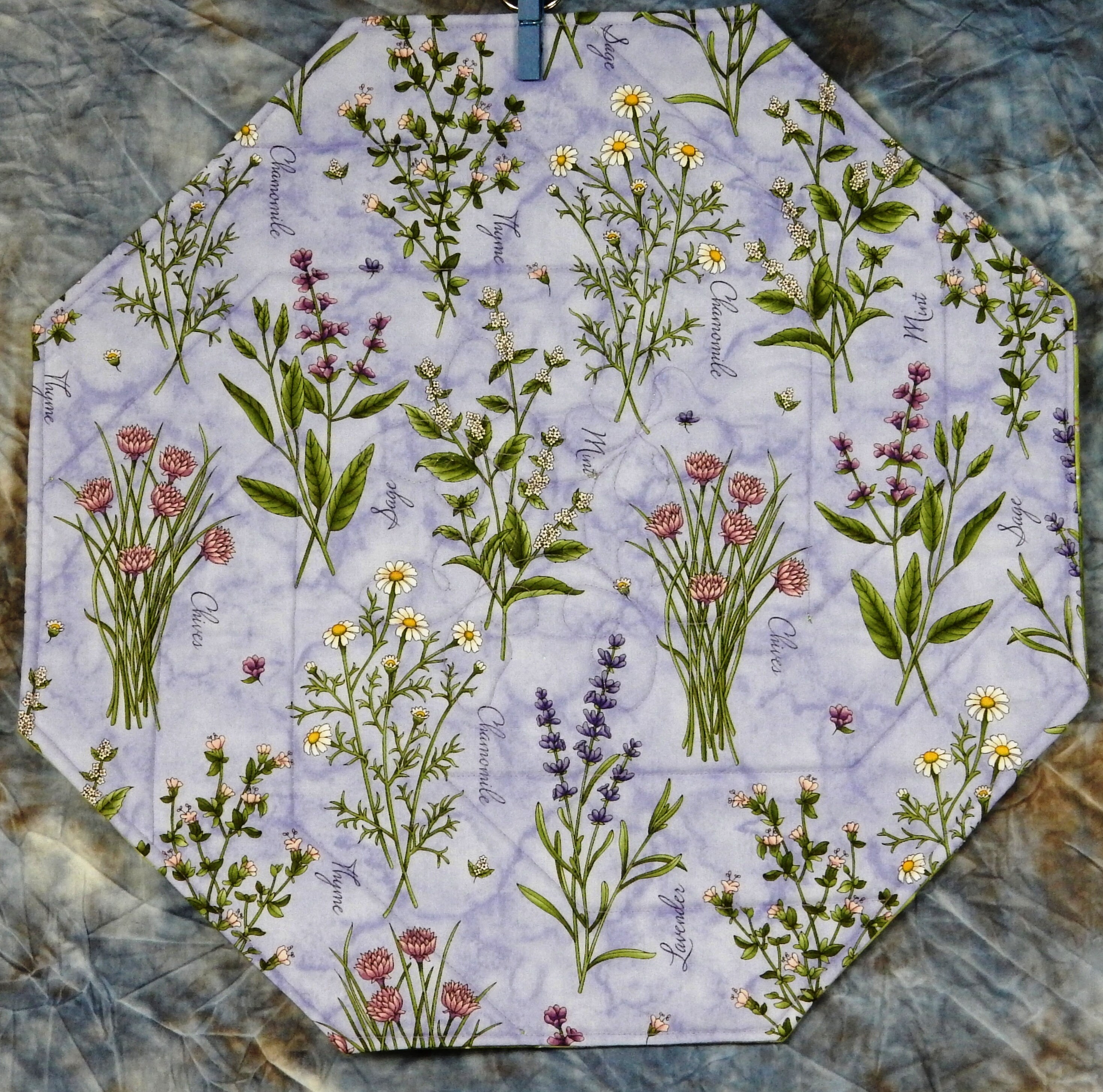 Summer Spring Table Topper Green Lavender Herbs Flowers - Etsy