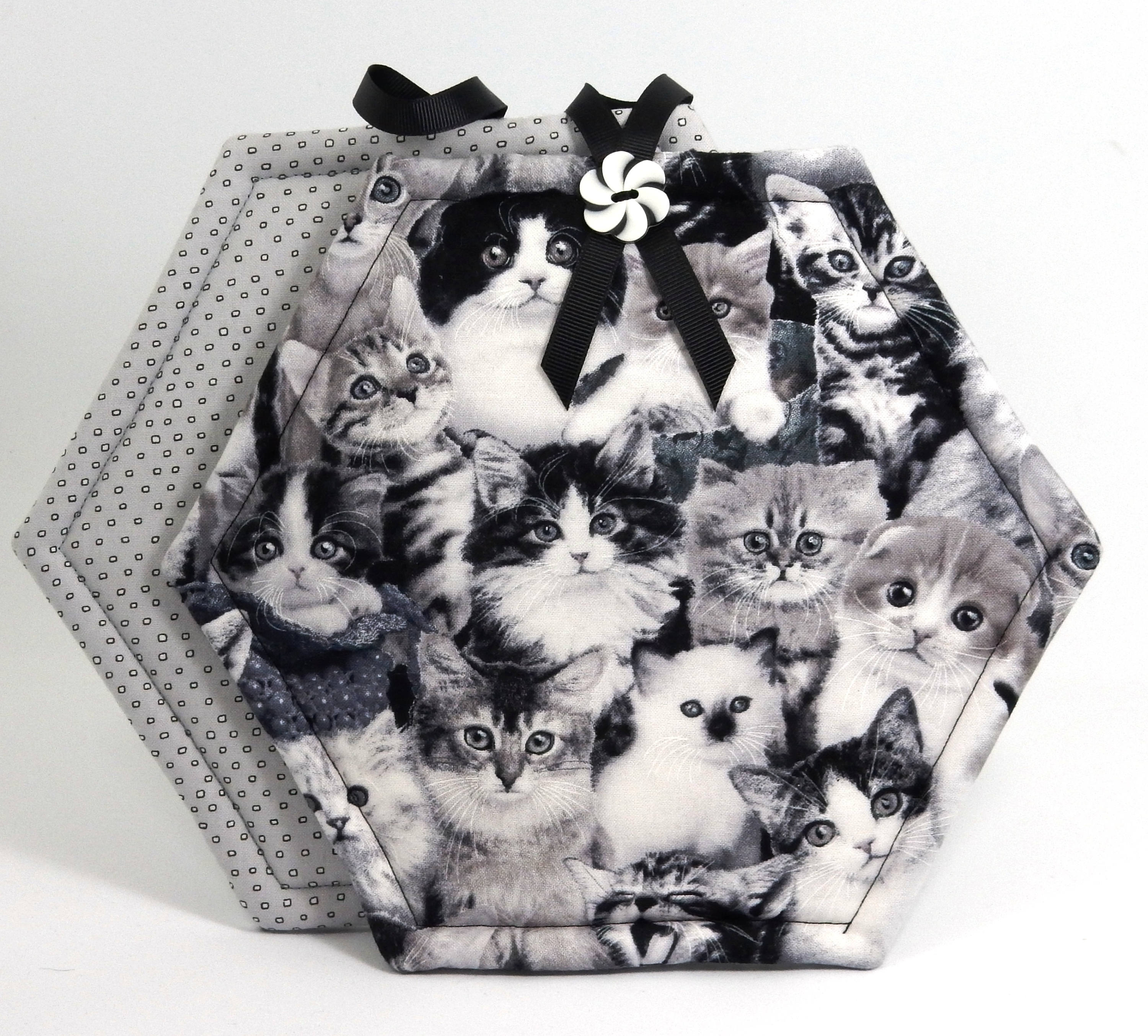 Kitty Cats Pot Holders Set of Two Etsy