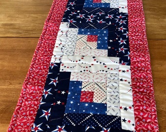 American Holiday - 4TH OF JULY - Memorial Day - Veteran’s Day - Labor Day - Patriotic - Table Runner