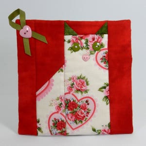 Sweetheart Cats Pot Holders - Set of Two - Valentine&#39;s Day