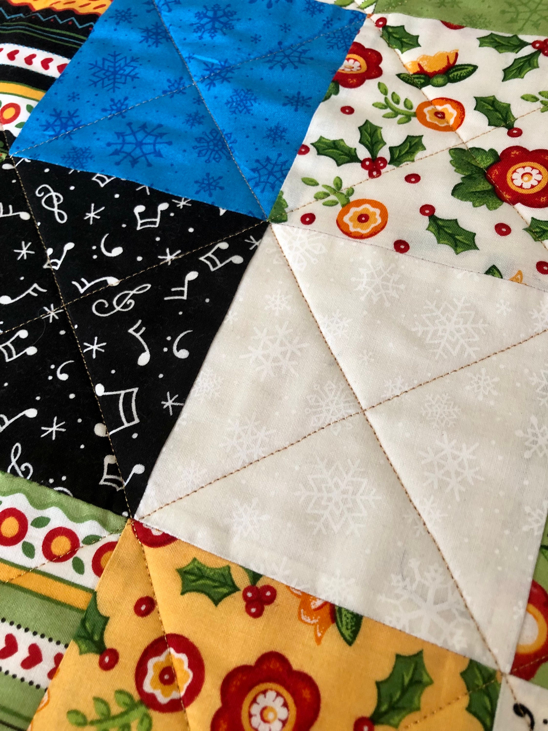 Christmas Tree Skirt Mary Engelbreit Fabric Quilted the Etsy UK