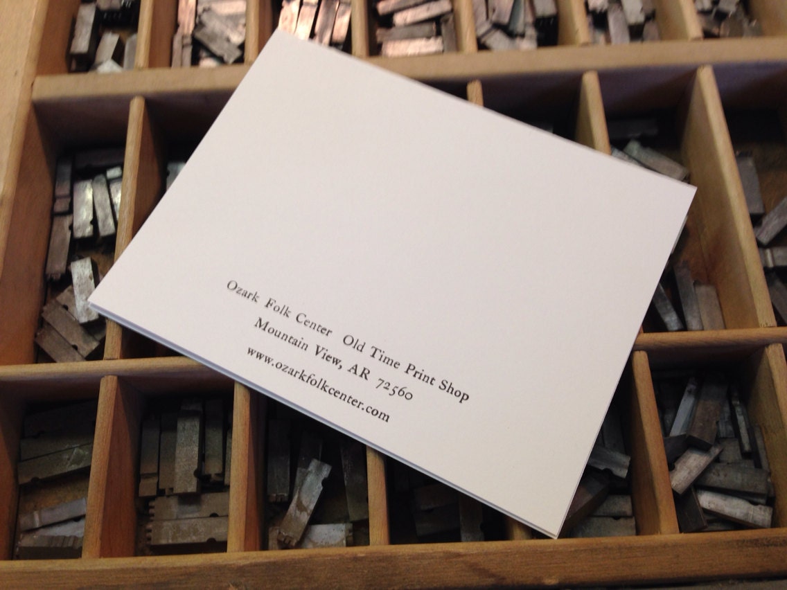 Ten Letterpress Note Cards music Quote Set of 10 Cards With Matching