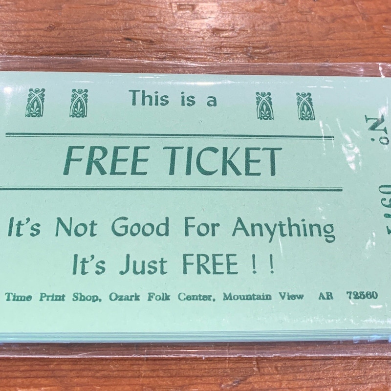 Letterpress Ticket - Etsy