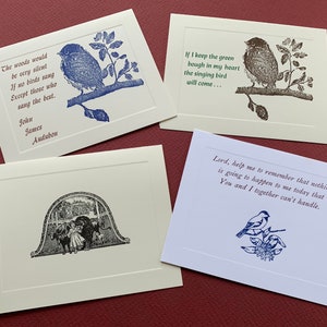 Choose any Ten Notecards with Matching Envelopes - Includes Any Listed Note Card