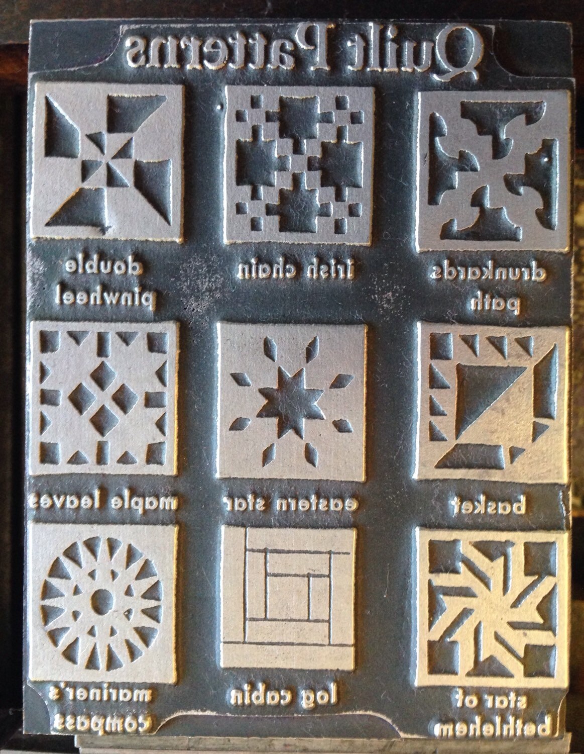 Letterpress Pattern Ten Letterpress Note Cards