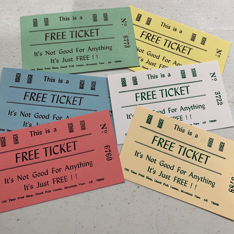 Letterpress Ticket - Etsy