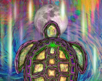 Grandmother Turtle - Sacred Geometry and Indigenous Art Print