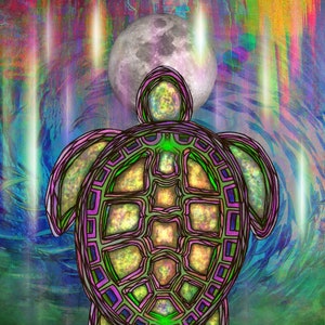 Grandmother Turtle - Sacred Geometry and Indigenous Art Print