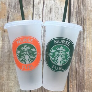 Nurse Fuel Starbucks Cup Personalized with School Colors