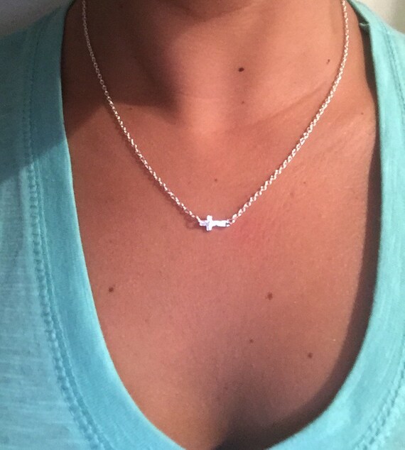 sideways cross necklace tiffanys
