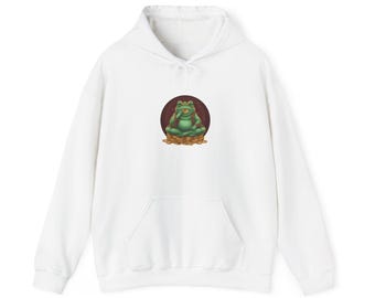 Sweat à capuche motif autocollant porte-bonheur | impression symbole porte-bonheur menthe or