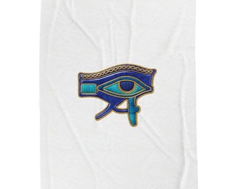 Couverture en velours à motif autocollants porte-bonheur | Impression symbole porte-bonheur menthe or