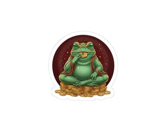 Sticker chanceux de talisman de grenouille de Zazzle.be Liste d'envies Vous avez des idées ? Motif porte-bonheur en or menthe, symbole de bonne chance