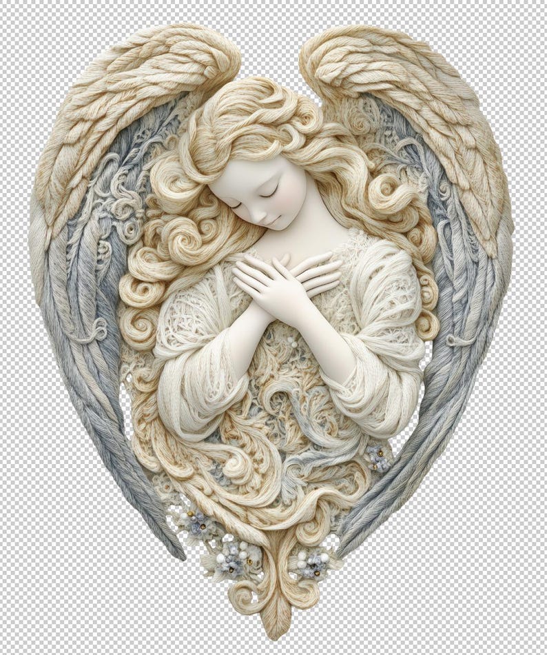 Paquete de imágenes PNG de ángeles etéreos, uso comercial (descarga instantánea) imagen 16