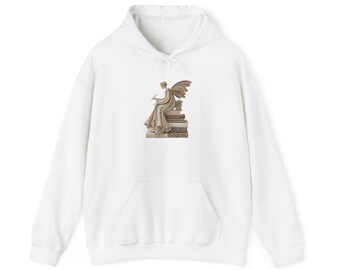 Sweat à capuche Angel Bibliophile | Design amoureux des livres