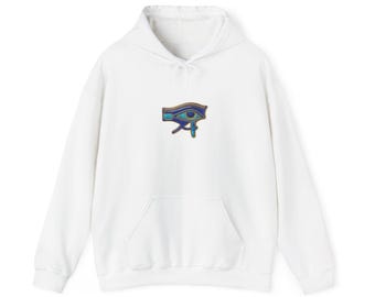 Sweat à capuche motif autocollant porte-bonheur | impression symbole porte-bonheur menthe or