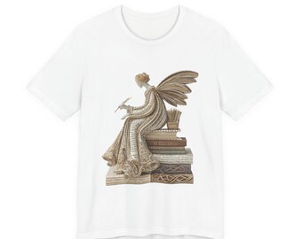 -shirt Angel Reader | Design sépia pour les amateurs de livres