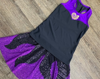 Sea Witch Villain Mermaid Running Villain Costume