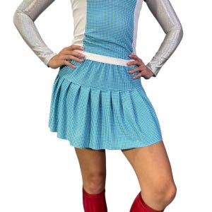 Dorothy Running Skirt – Blue Gingham Costume Skirt for Races, Runs & Cosplay